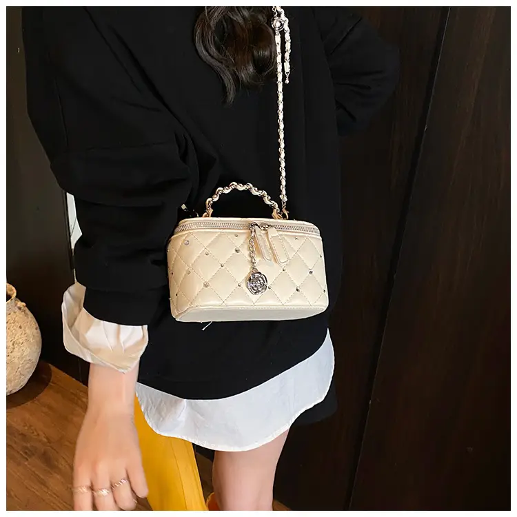 Diamond Studded French Style Mini Crossbody Bag — feature 17