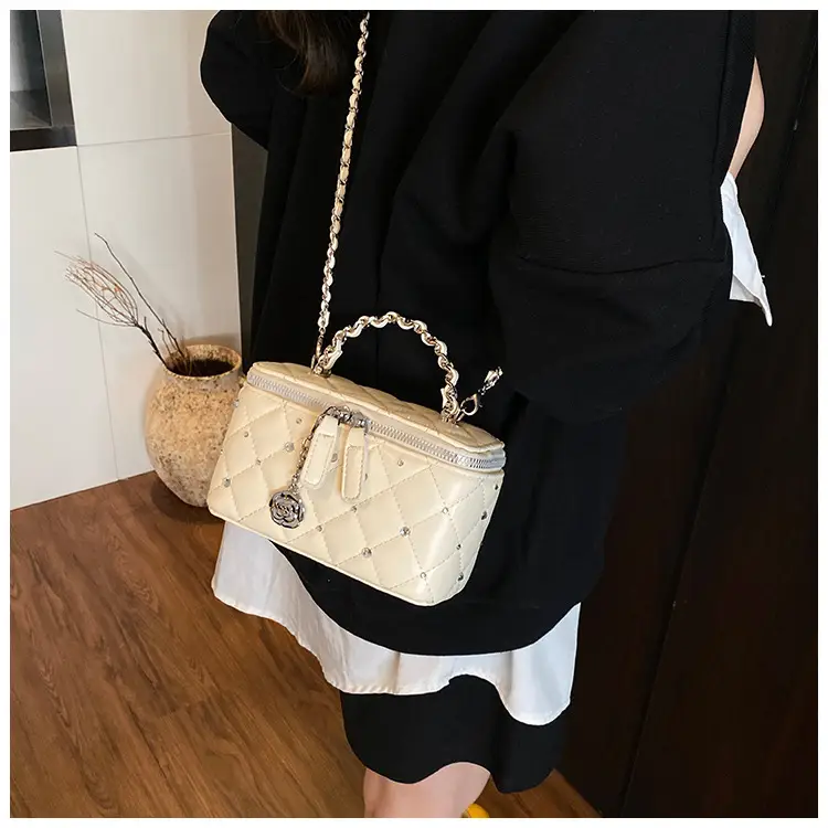 Diamond Studded French Style Mini Crossbody Bag — feature 18