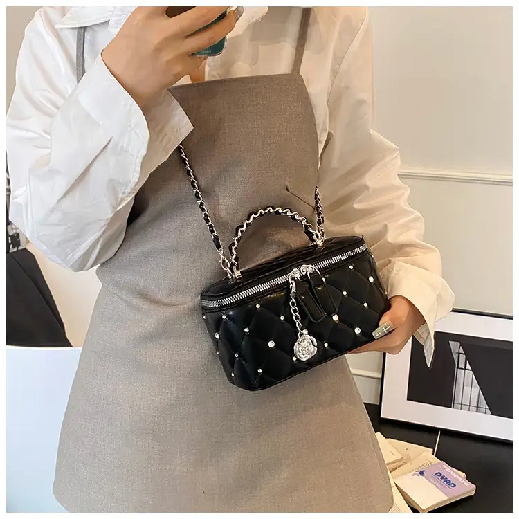 Diamond Studded French Style Mini Crossbody Bag — feature 19