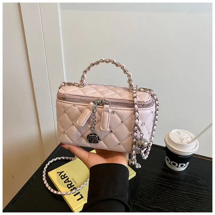 Diamond Studded French Style Mini Crossbody Bag — feature 24