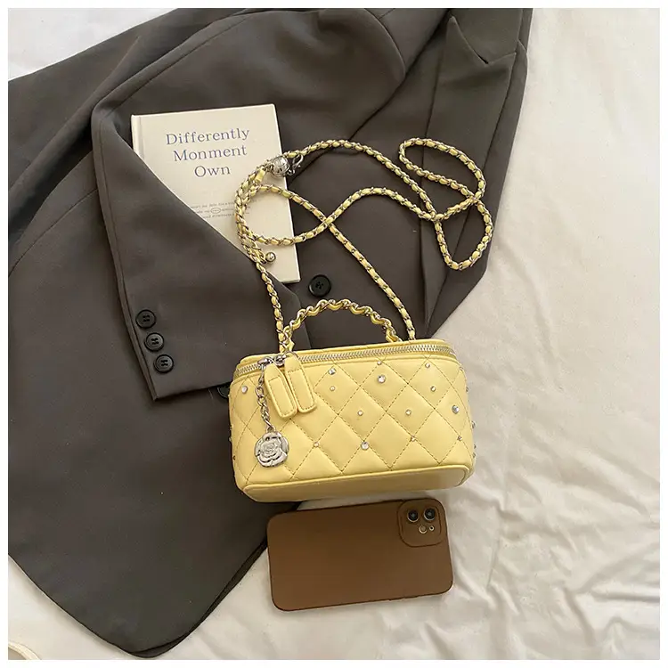Diamond Studded French Style Mini Crossbody Bag — feature 3