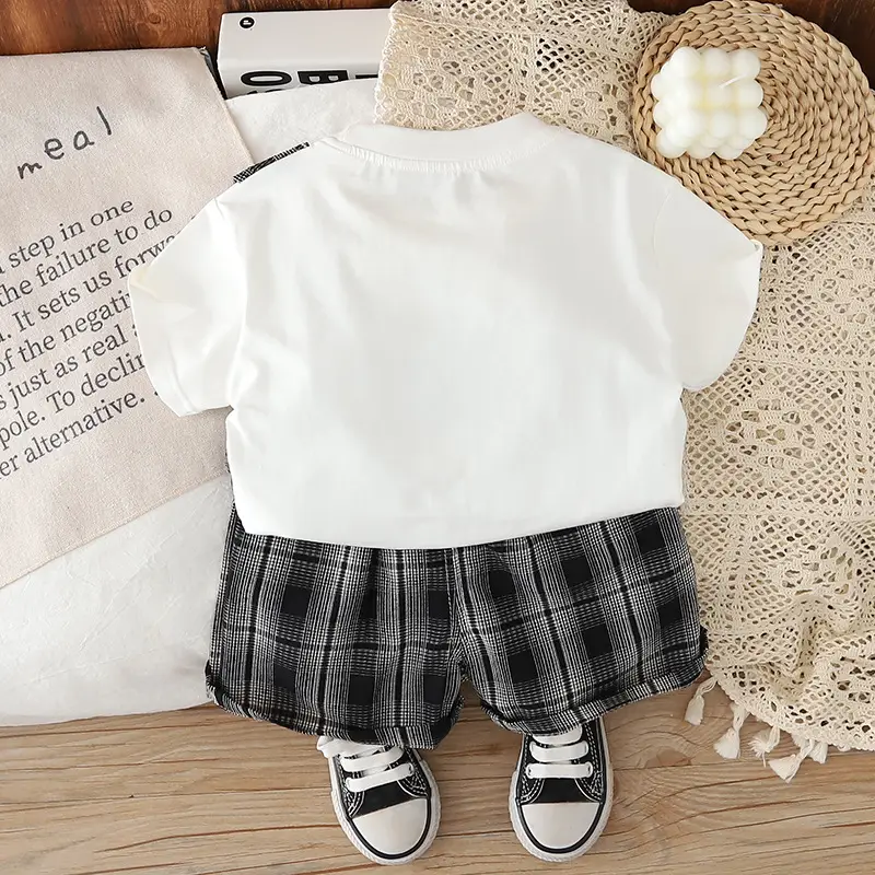 2025 Plaid Casual Two-Piece Set for Boys Summer - Image 4