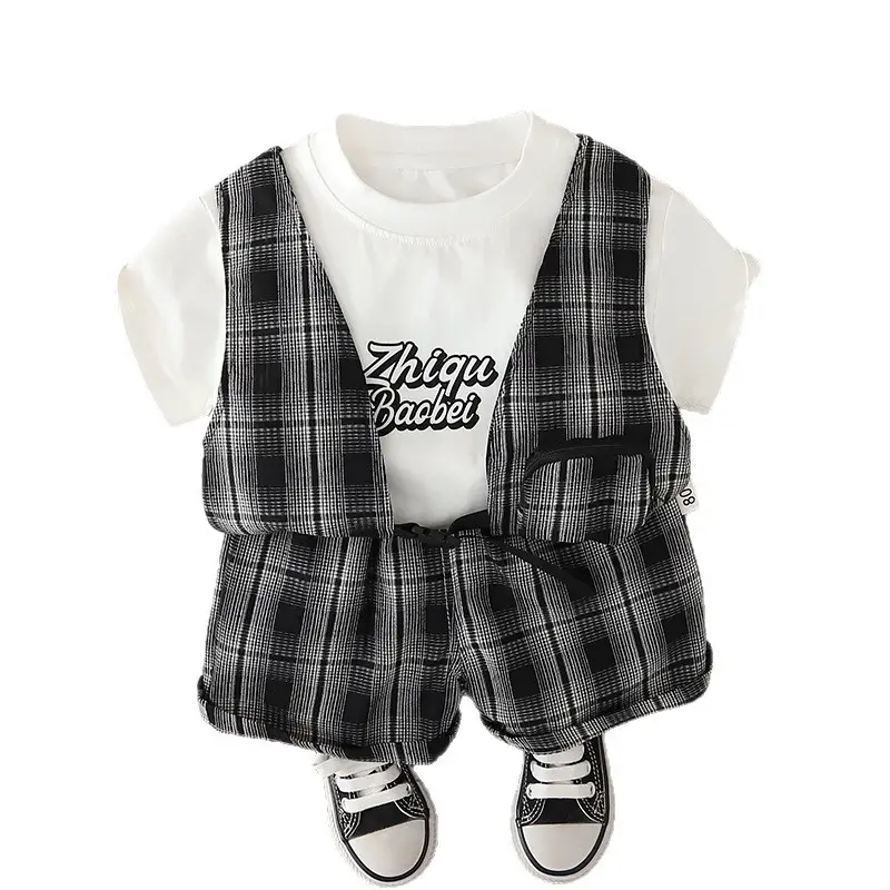 2025 Plaid Casual Two-Piece Set for Boys Summer - Image 5