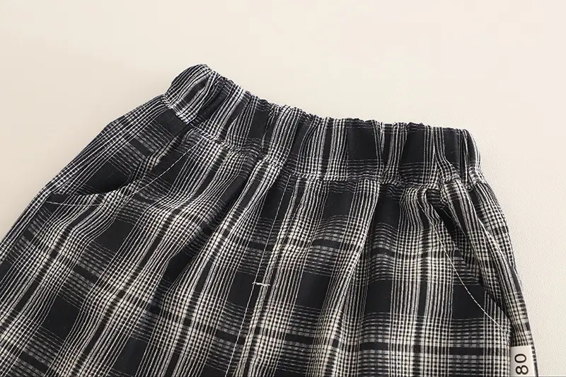 2025 Plaid Casual Two-Piece Set for Boys Summer β feature 11