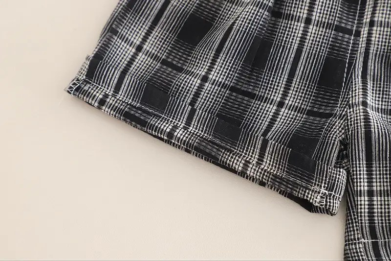 2025 Plaid Casual Two-Piece Set for Boys Summer β feature 14