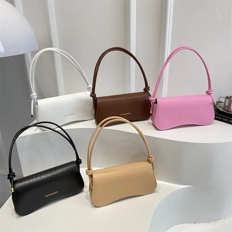 White Pure Texture Armpit Bag for Women 2025 - Image 6