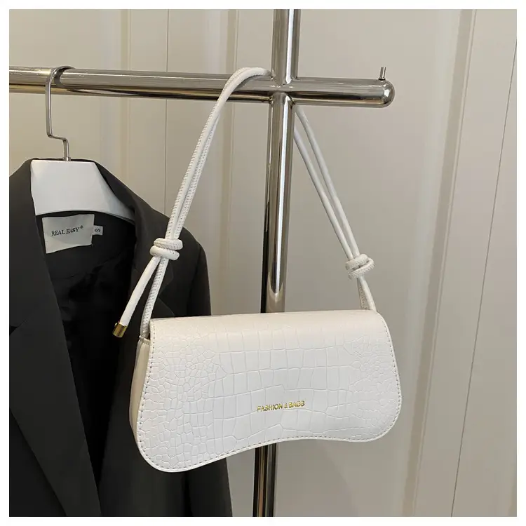 White Pure Texture Armpit Bag for Women 2025 — feature 27
