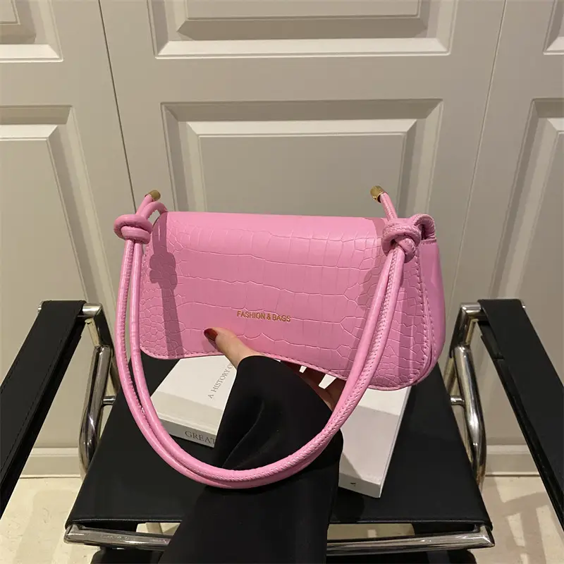 White Pure Texture Armpit Bag for Women 2025 - Image 2