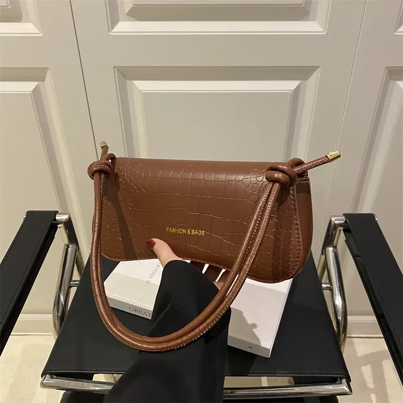 White Pure Texture Armpit Bag for Women 2025 - Image 3