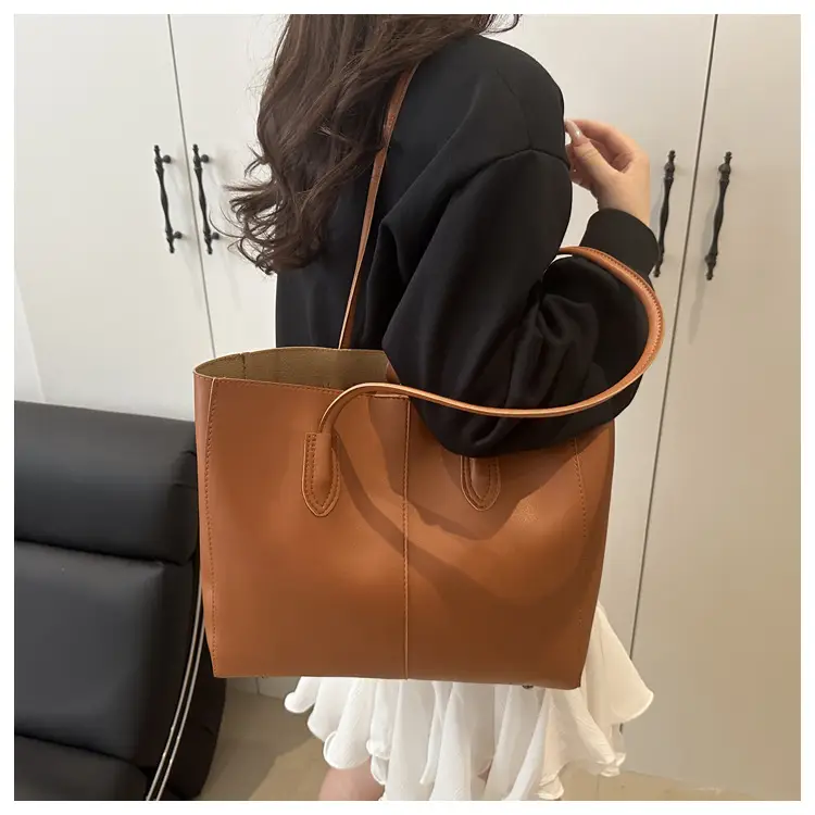 Women Retro Brown Tote Bag 2025 New Style — feature 16