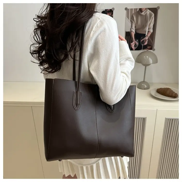 Women Retro Brown Tote Bag 2025 New Style — feature 23