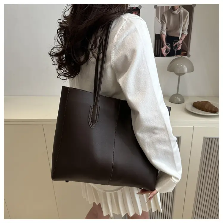 Women Retro Brown Tote Bag 2025 New Style — feature 24
