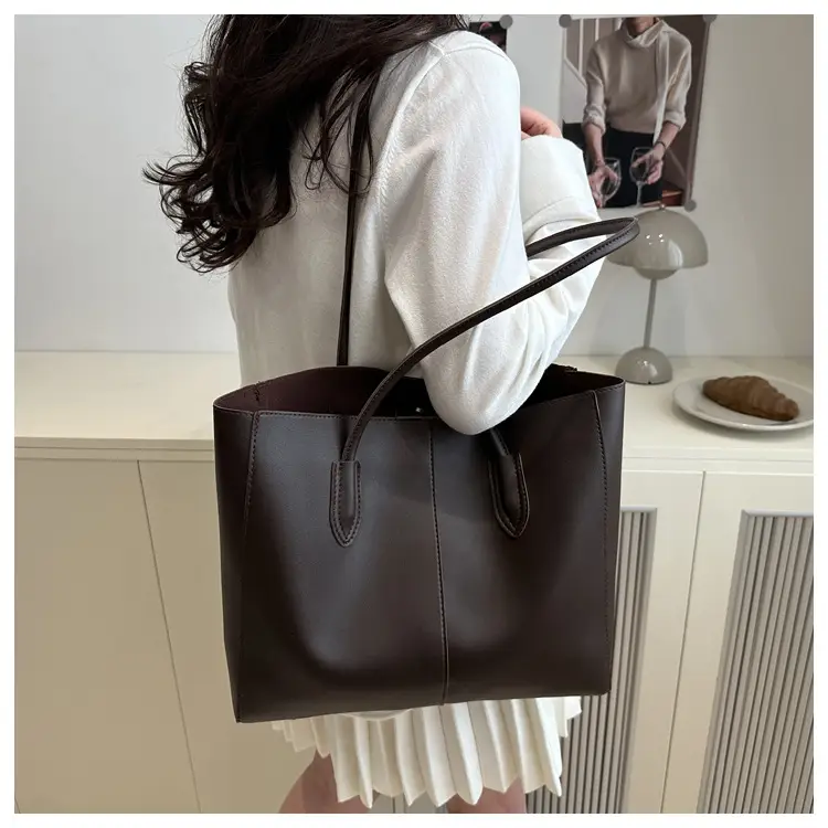 Women Retro Brown Tote Bag 2025 New Style — feature 25