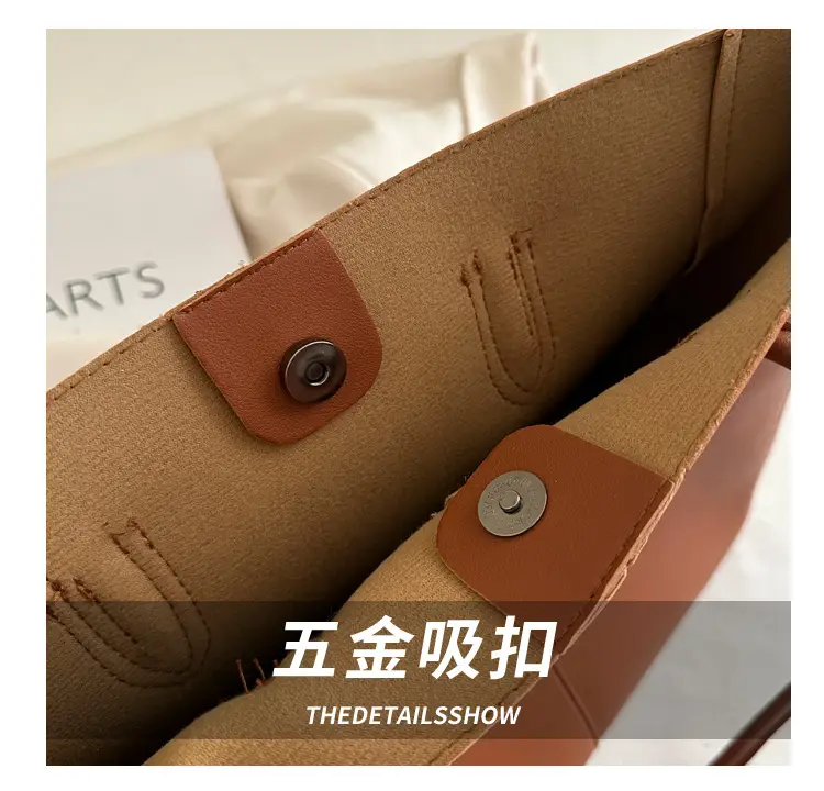 Women Retro Brown Tote Bag 2025 New Style — feature 6
