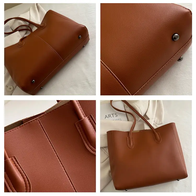 Women Retro Brown Tote Bag 2025 New Style — feature 9