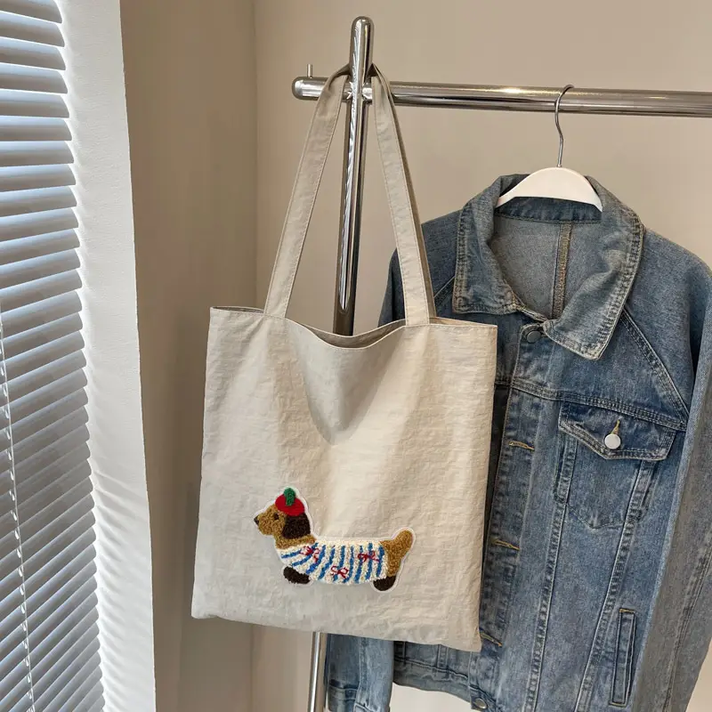 Women Embroidered Cartoon Tote Bag Large Capacity - Image 7