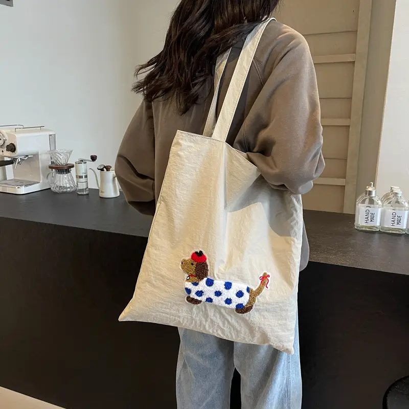 Women Embroidered Cartoon Tote Bag Large Capacity - Image 8