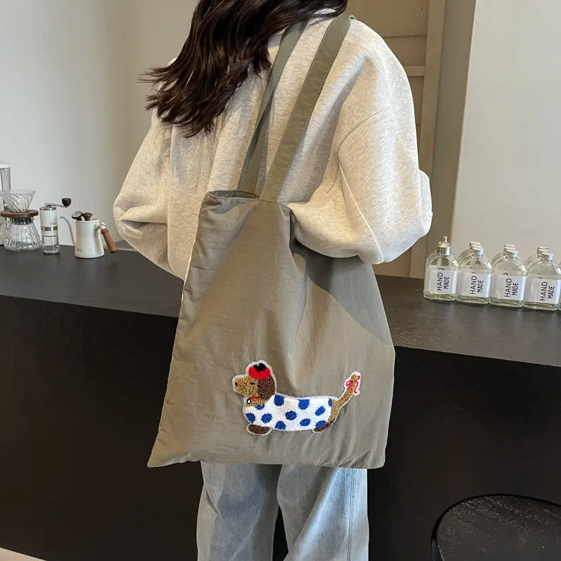 Women Embroidered Cartoon Tote Bag Large Capacity - Image 9