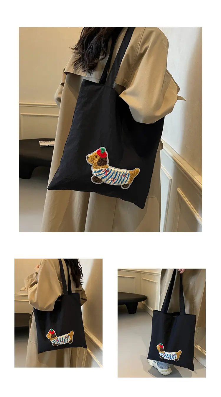 Women Embroidered Cartoon Tote Bag Large Capacity — feature 11