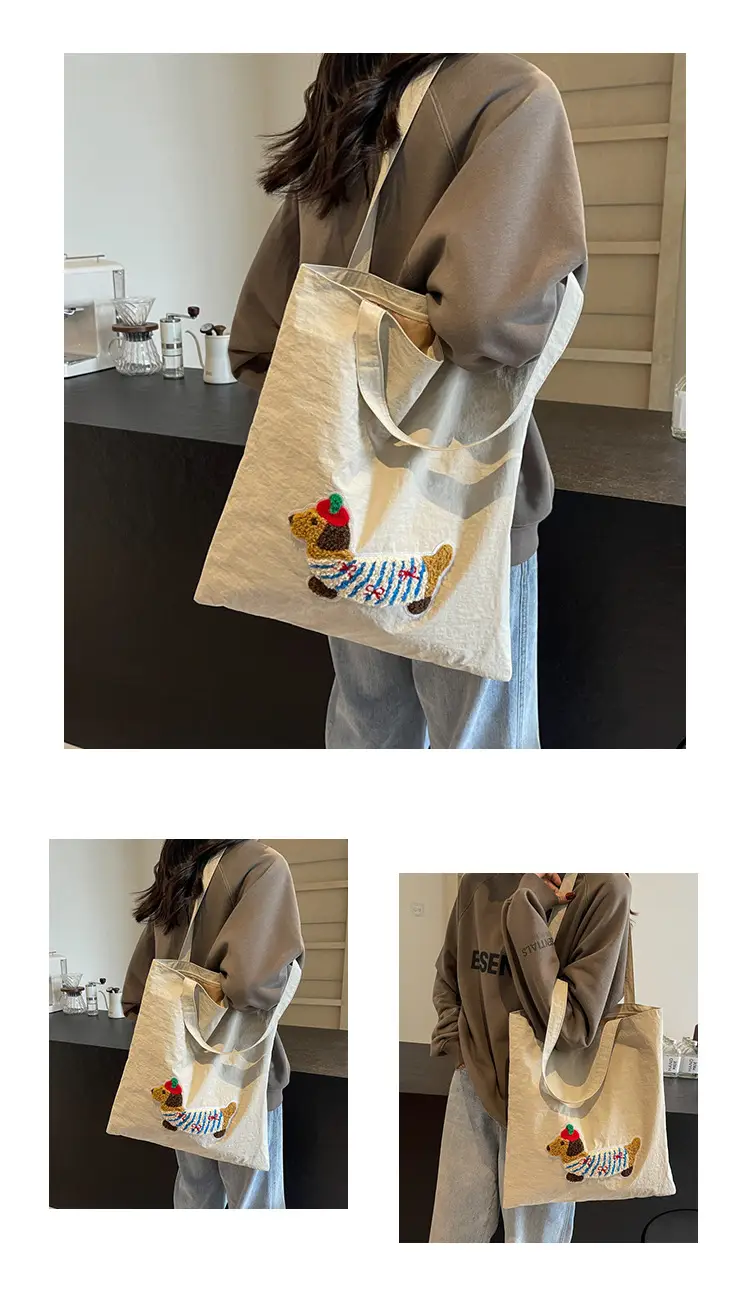 Women Embroidered Cartoon Tote Bag Large Capacity — feature 12