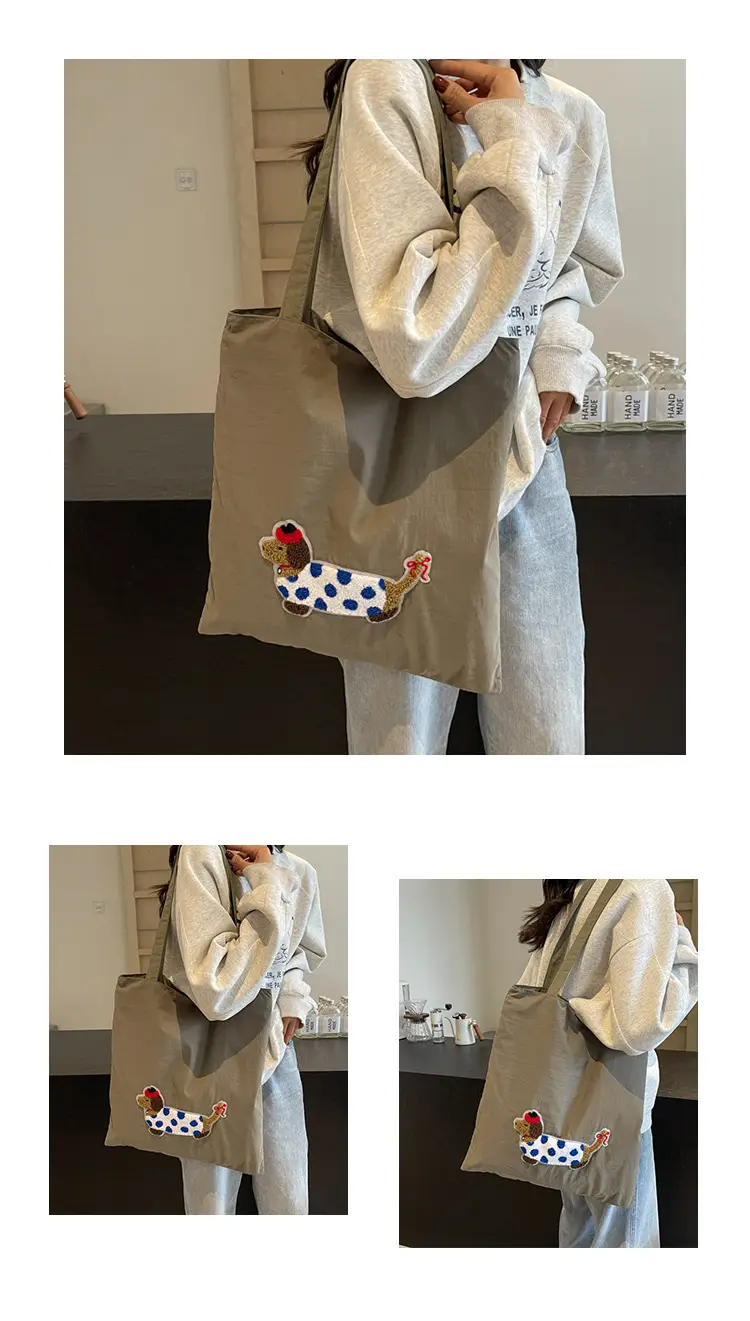 Women Embroidered Cartoon Tote Bag Large Capacity — feature 13