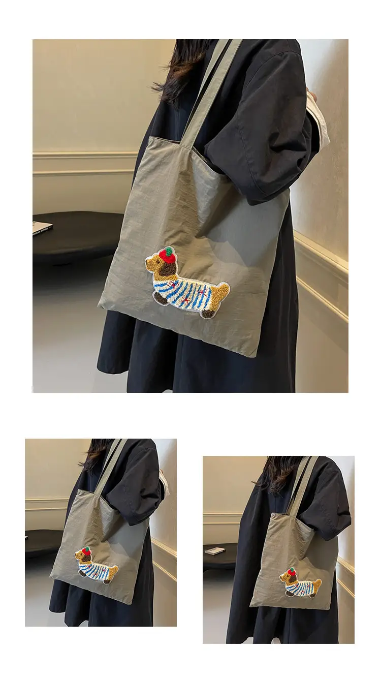 Women Embroidered Cartoon Tote Bag Large Capacity — feature 15