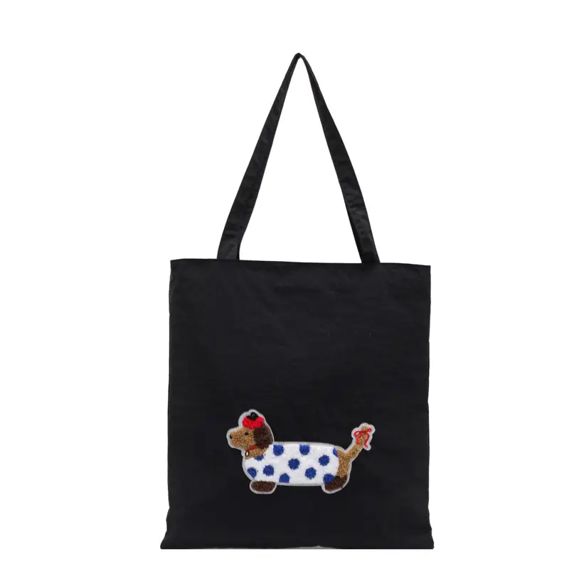 Women Embroidered Cartoon Tote Bag Large Capacity - Image 4