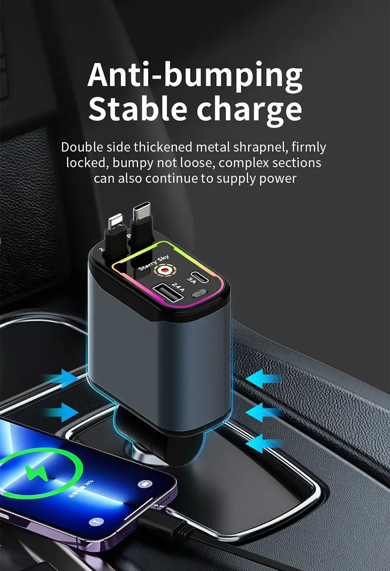 66W Cross-Car Wireless Charging Light with LED Beam — feature 9