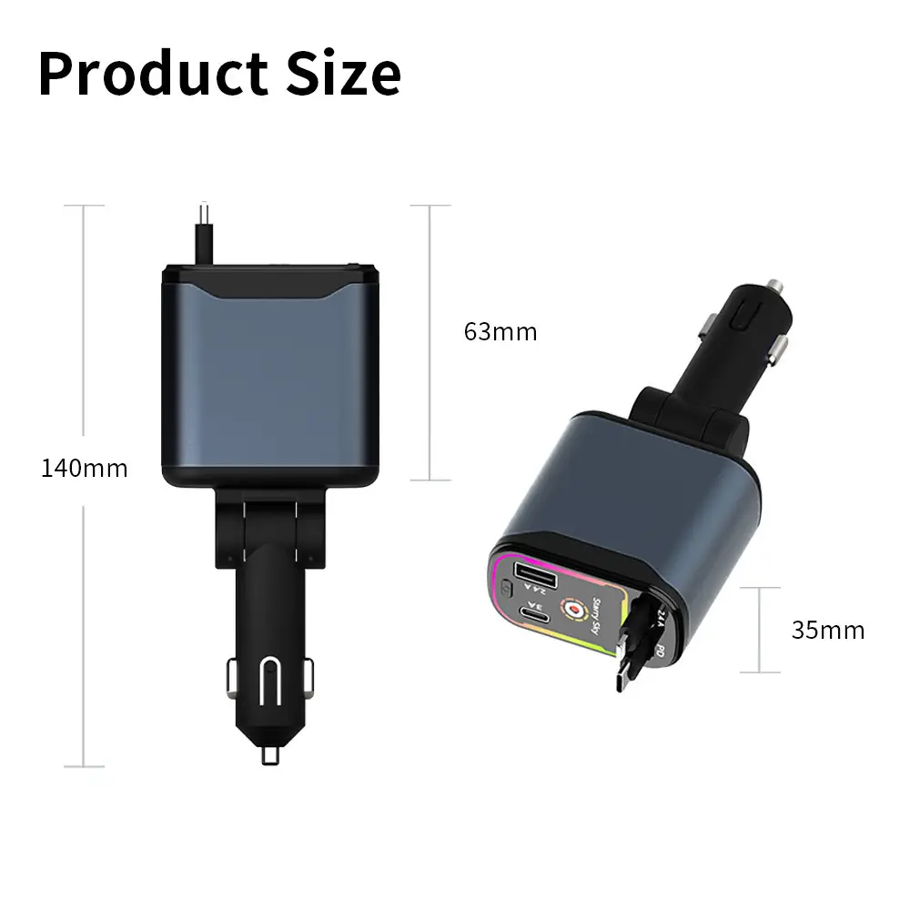 66W Cross-Car Wireless Charging Light with LED Beam - Image 2