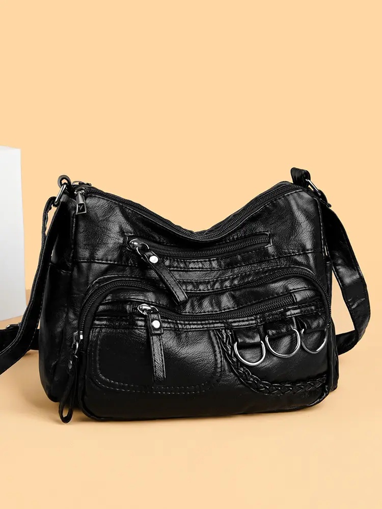 Brown Leather Crossbody Bag for Women - Image 7