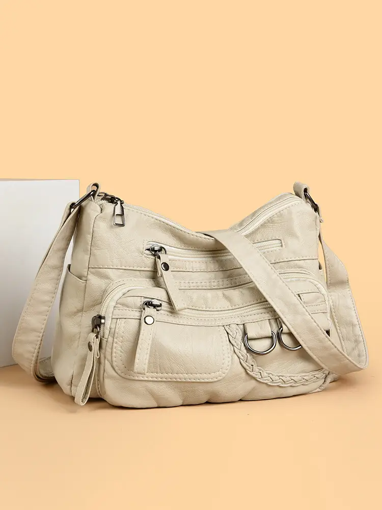 Brown Leather Crossbody Bag for Women - Image 8