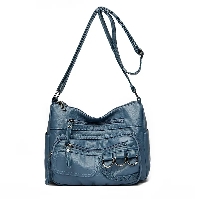 Brown Leather Crossbody Bag for Women - Image 3