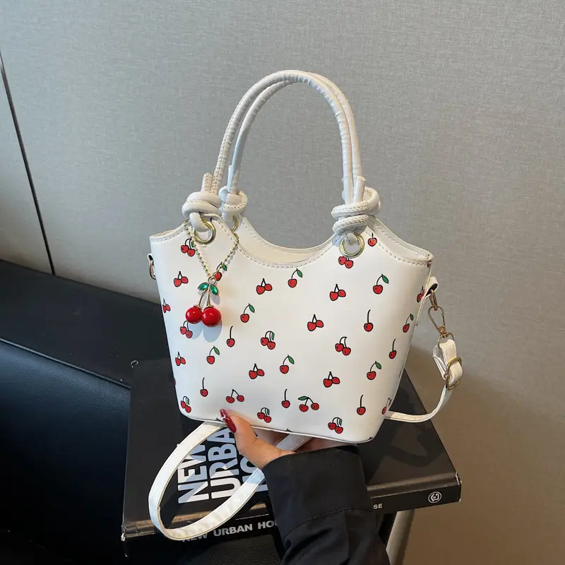 New Trendy Girl's Cherry Printed Shoulder Bag - Image 6