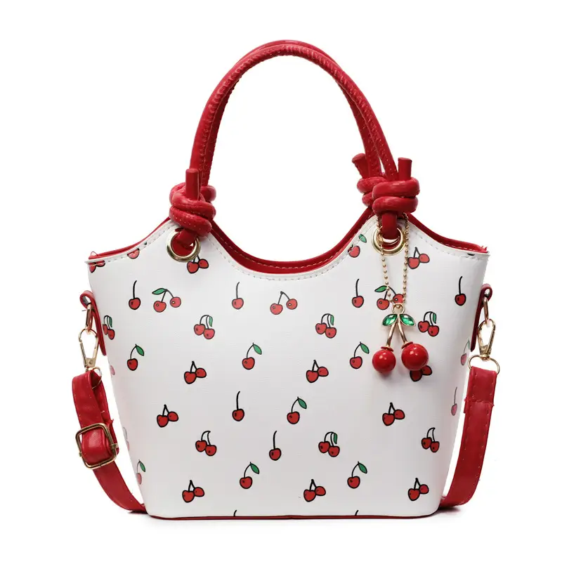 New Trendy Girl's Cherry Printed Shoulder Bag - Image 9