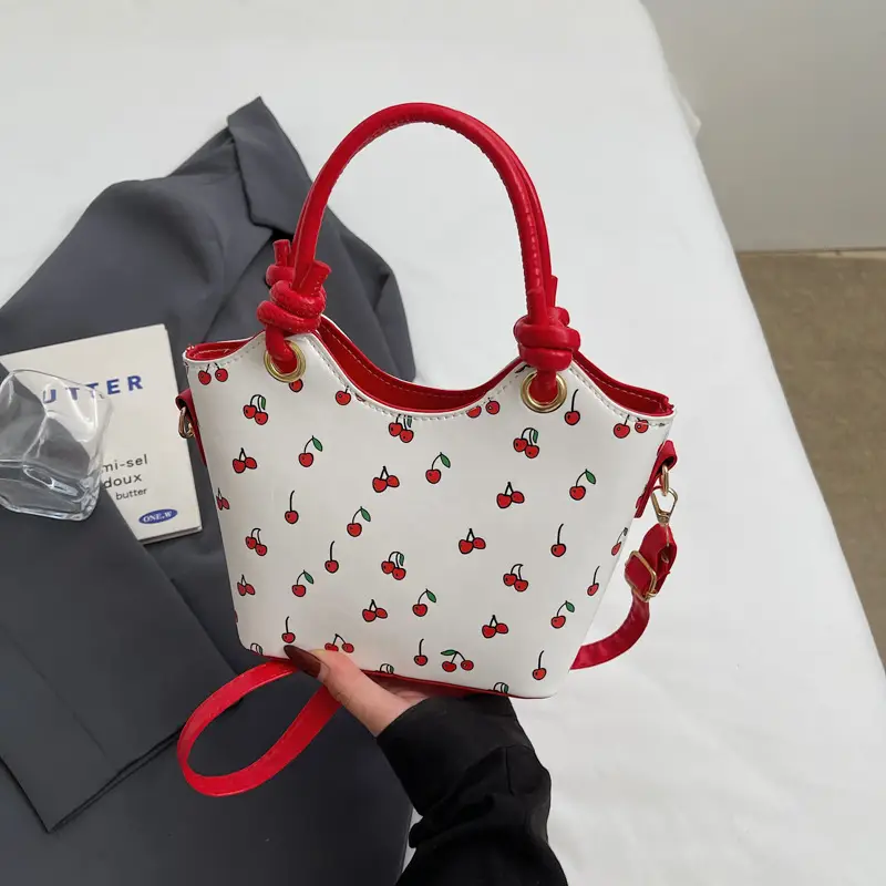 New Trendy Girl's Cherry Printed Shoulder Bag - Image 2