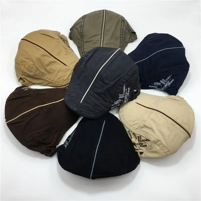 Men's Black Embroidered Sun Hat Forward Cap - Image 9