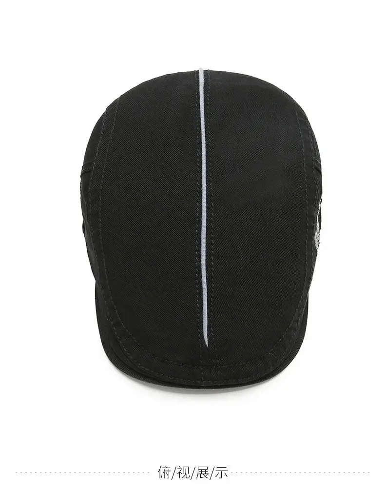 Men's Black Embroidered Sun Hat Forward Cap — feature 12