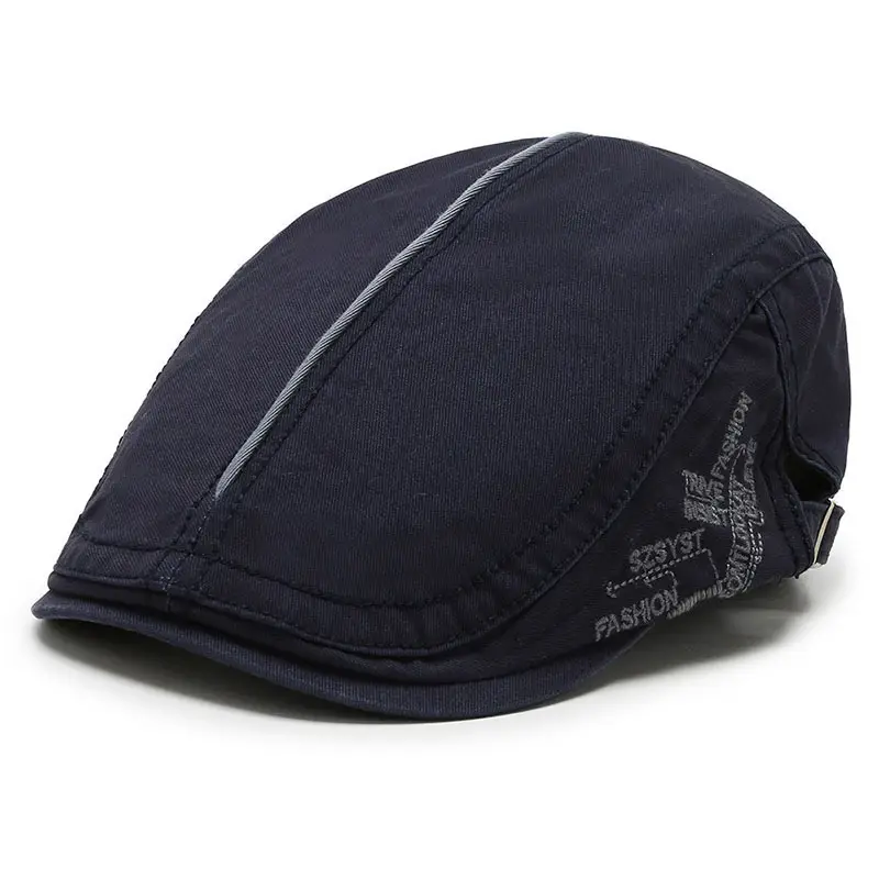 Men's Black Embroidered Sun Hat Forward Cap - Image 4