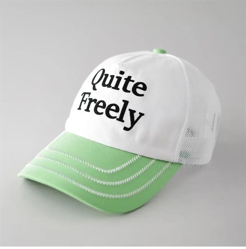 Baseball Cap White Brown Pink Letter Embroidered — feature 3