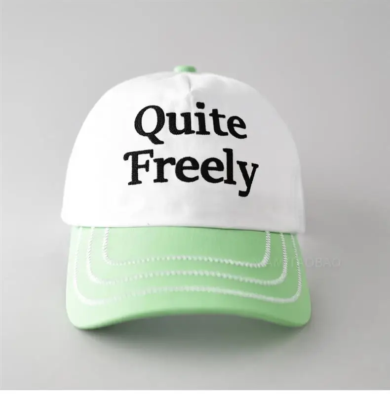 Baseball Cap White Brown Pink Letter Embroidered — feature 4