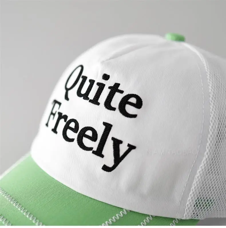 Baseball Cap White Brown Pink Letter Embroidered — feature 6