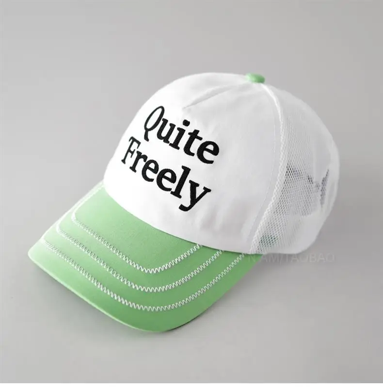 Baseball Cap White Brown Pink Letter Embroidered — feature 8
