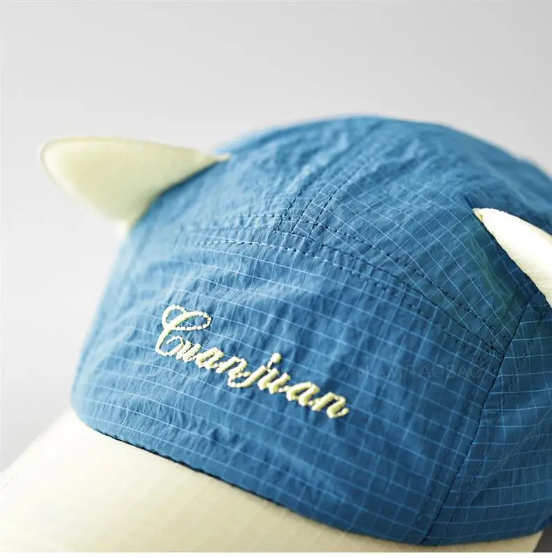 Cute Cat Ear Baseball Cap Purple Green — feature 10