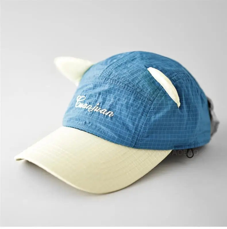 Cute Cat Ear Baseball Cap Purple Green — feature 11