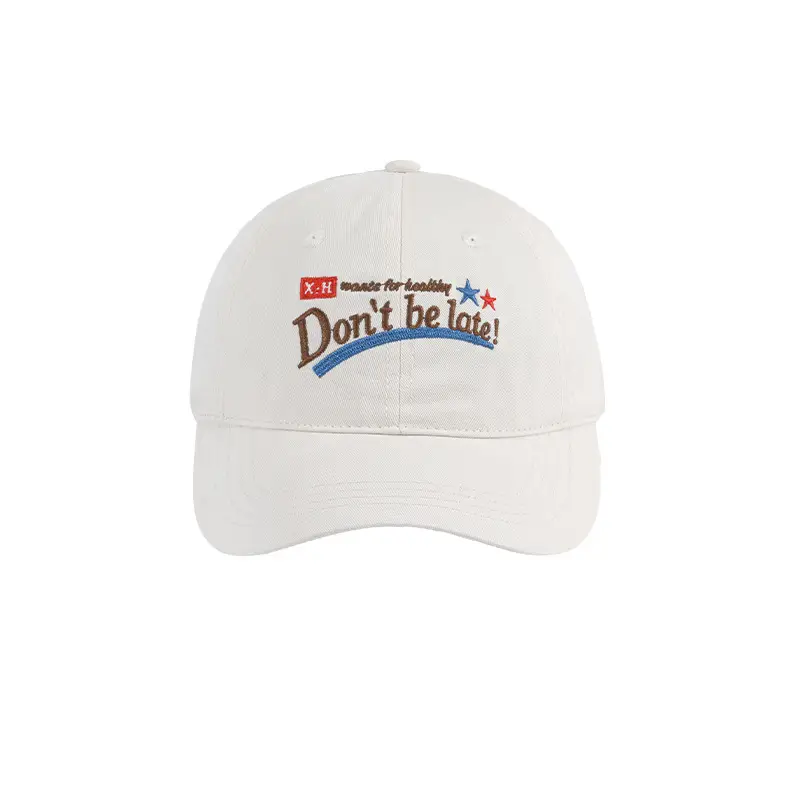 Women White Korean Sunscreen Cap with Letter Design - Image 8