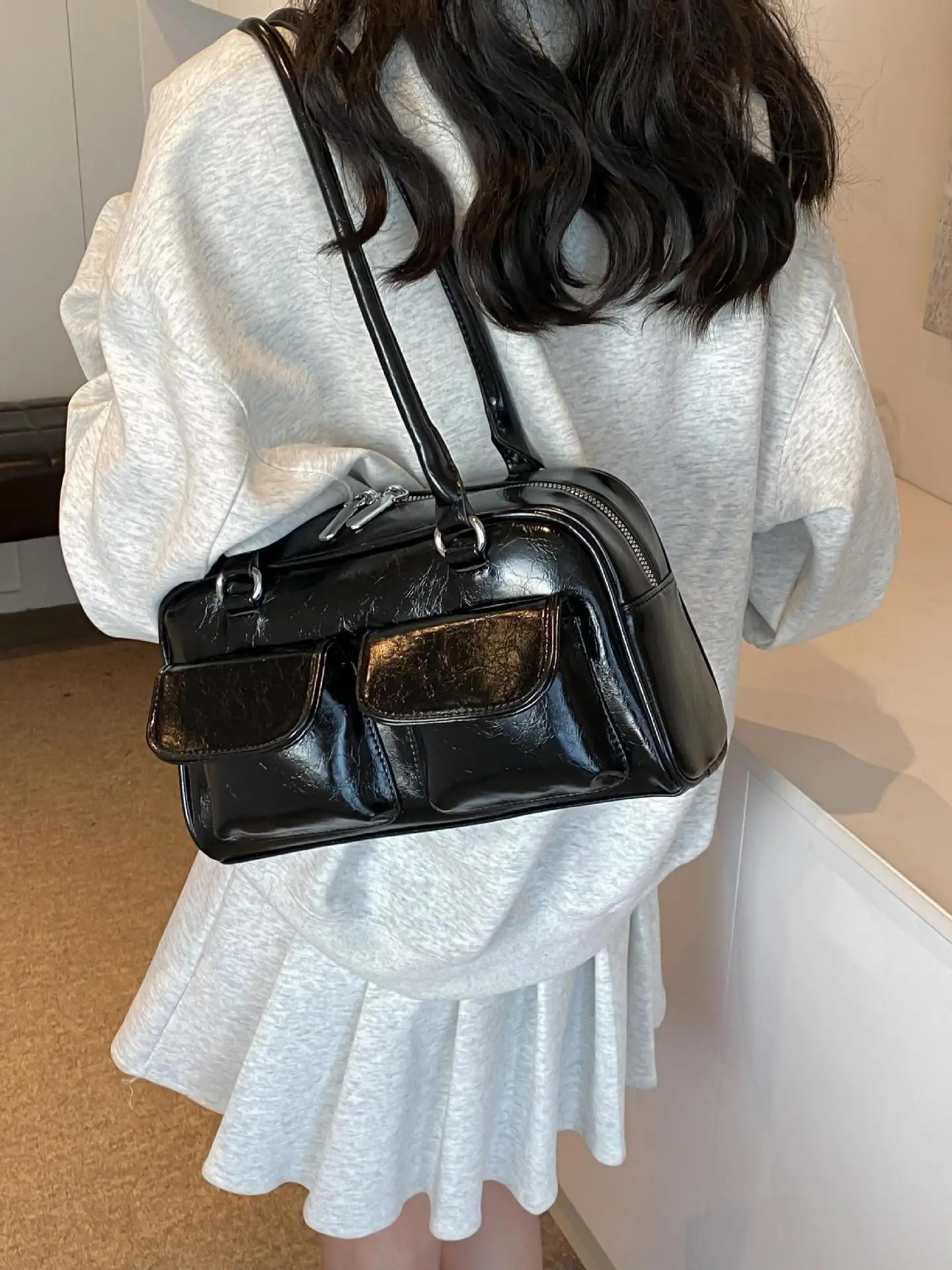 Black Crossbody Shoulder Bag for Women 2025 - Image 9