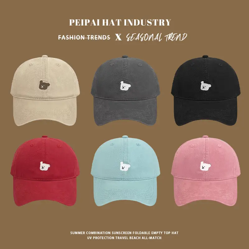 Japanese Style Retro Puppy Cap Women Korean Shown Face Couple's Cap Wide Brim All-match Hat for Men - Image 9