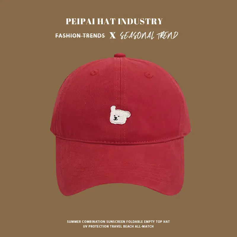 Japanese Style Retro Puppy Cap Women Korean Shown Face Couple's Cap Wide Brim All-match Hat for Men - Image 11