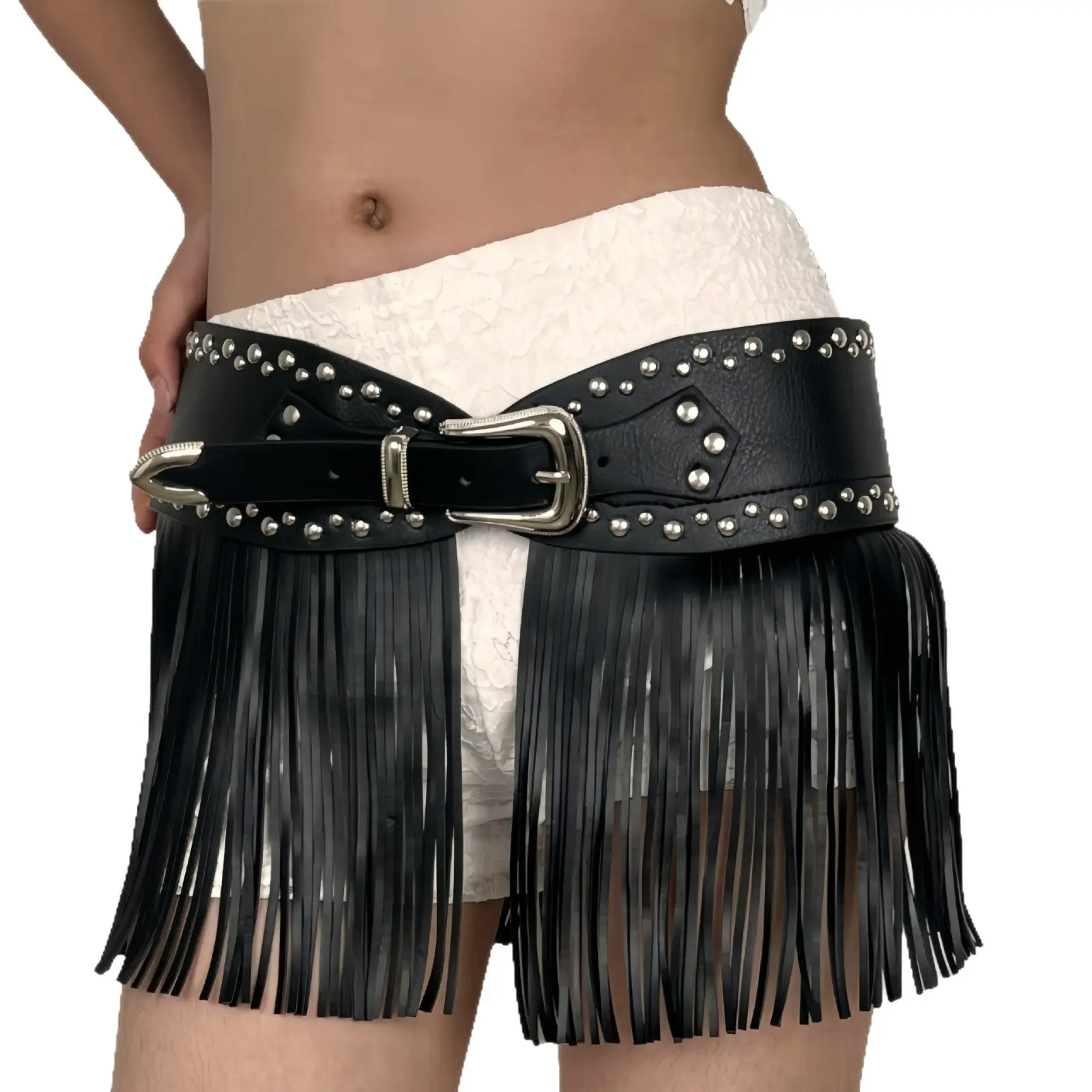 Vietnam Belt Women Western Denim Tassel Belt - Image 9
