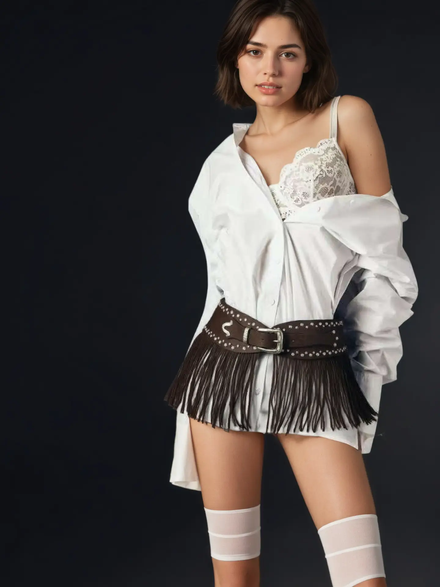 Vietnam Belt Women Western Denim Tassel Belt — feature 10